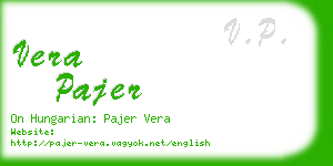 vera pajer business card